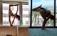 Блогерша рассмешила своих поклонников сложной для нее гимнастикой