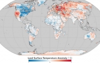 NASA опубликовало карту мира с температурными аномалиями