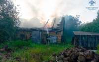 На Київщині блискавка спричинила пожежу у декількох будинках (фото)