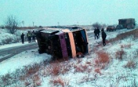 На Николаевщине перевернулся автобус с 37 пассажирами