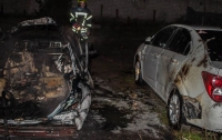В Днепре на стоянке сгорели два автомобиля
