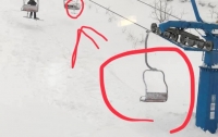 На канатной дороге чуть не погибли люди, катавшиеся на лыжах