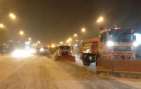 Киев всю ночь чистили от снега