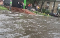 В соцсети показали мастер-класс передвижений по улицам Киева в дождь (видео)