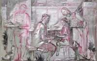 Картини гуашшю київського митця Пінхаса Павла Фішеля виставлені в Парижі