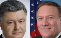 Помпео подтвердил поддержку Украины в разговоре с Порошенко