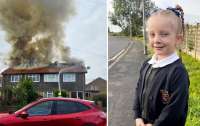 6-річна дівчинка вбігла до будинку, охопленого полум'ям, аби врятувати маму, брата і сестру (фото)