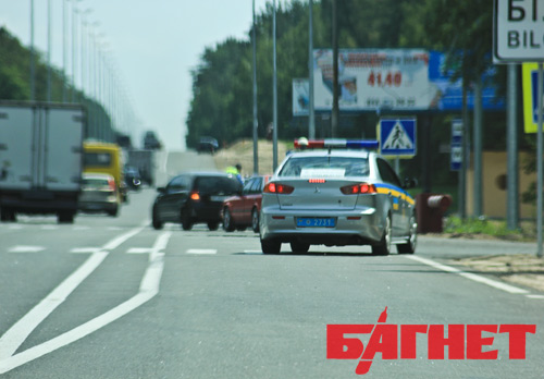 Выезд из черты Киева по трассе М-06, ГАИ на каждом метре