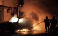 На проезжей части в Киеве дотла сгорел автомобиль