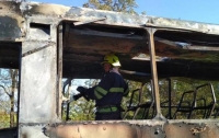 В Днепропетровской области на ходу загорелся автобус с людьми
