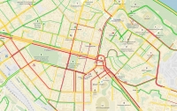 Из-за протестов в центре города дороги Киева загружены на 6 баллов