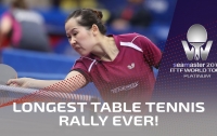 Установлен рекорд продолжительности одного розыгрыша в настольном теннисе (видео)
