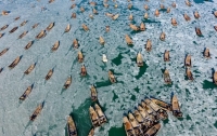 Впервые за 40 лет в Китае замерзло море (видео)