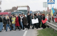 На Львовщине пикетчики перекрыли трассу «Киев-Чоп»