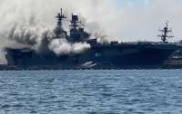 На борту десантного корабля ВМС США произошел пожар, ранен 21 человек