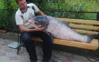 В Тернопольской области рыболов поймал гигантского толстолоба  
