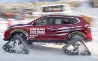 Экстремальный Nissan X-Trail на гусеницах (ВИДЕО)