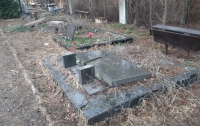 Неизвестные разгромили кладбище на Лесном в Киеве (видео)