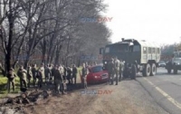 Российские солдаты устроили аварию