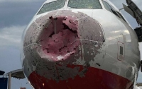 Украинские летчики посадили пассажирский лайнер, страшно побитый градом