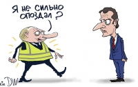 Путин и Макрон вдохновили художников-карикатуристов (фото)
