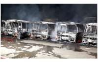 На Черкасщине за считанные минуты сгорели 12 автобусов