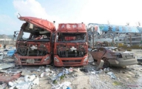 Что бывает при взрыве двух груженных динамитом грузовиков (ФОТО)