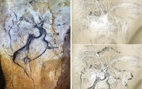 Во Франции найден древнейший наскальный рисунок извержения вулкана