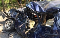 Авария под Киевом: легковушка превратилась в груду металлолома