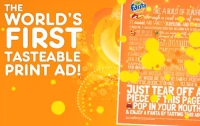 Fanta угощает съедобными рекламными листовками (ВИДЕО)