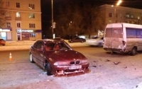 Пьяный водитель протаранил маршрутку в Запорожье