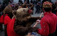 Жуткий парад медведей: как в Румынии провожают 2016 год