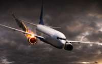 В россии в воздухе загорелся самолет