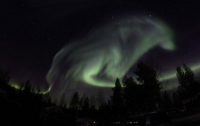 В ночном небе над Швецией появился сияющий волк