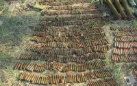 Под Луганском обнаружен крупный тайник оружия и боеприпасов