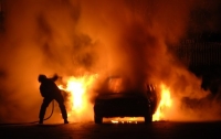 ДТП в Харькове: автомобиль загорелся во время движения