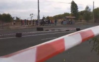 В Черкасcах автогонщик сбил зрителя (видео)