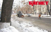 Из Киева продолжают вывозить снег