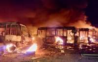 В Днепре из-за ракетного удара сгорело 100 автобусов (видео)