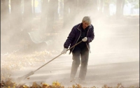 Уборкой киевских улиц периодически занимаются дипломированные специалисты 
