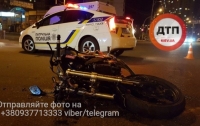ДТП в Киеве: Hyundai сбил мотоциклиста