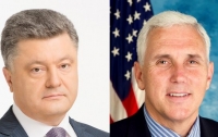 Порошенко обсудил с Пенсом санкции против РФ и миротворцев на Донбасс