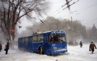Пассажиры весело толкали троллейбус (видео)