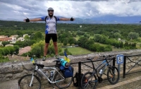 Харьковчанин ездил на Евро-2016 на велосипеде