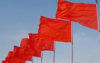Красный флаг с КНУ им Т.Шевченко передали в Минск как «символ» Первого Белорусского фронта