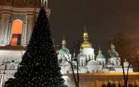 У Києві встановили новорічну ялинку (відео)