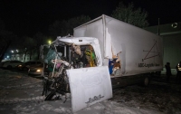 Два грузовика столкнулись под Киевом