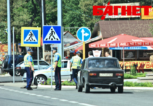 Выезд из черты Киева по трассе М-06, ГАИ на каждом метре