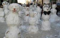 В Киеве стартовал фестиваль снеговиков 