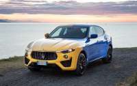 Maserati показала уникальный внедорожник в желто-голубом цвете и с трезубцем на крыше